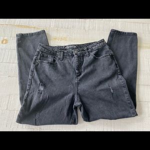 Wild Fable black distressed high rise mom jeans 12